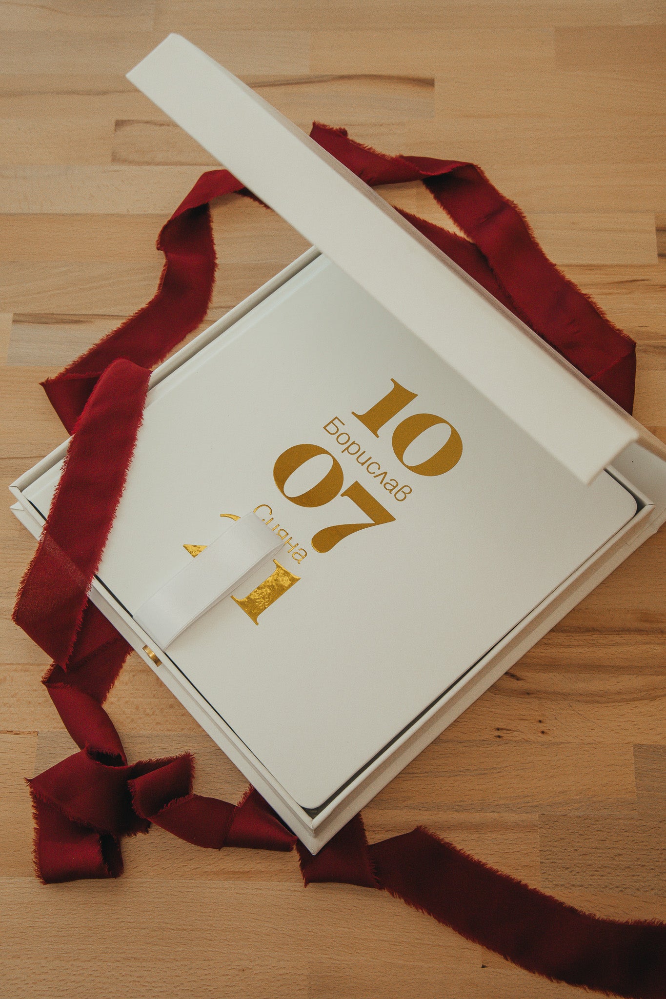 Кожена кутия за фотокнига