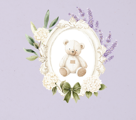 Лавандулово мече -  бебешки фотодневник